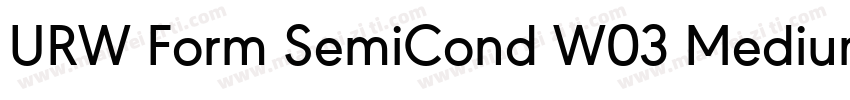 URW Form SemiCond W03 Medium It字体转换